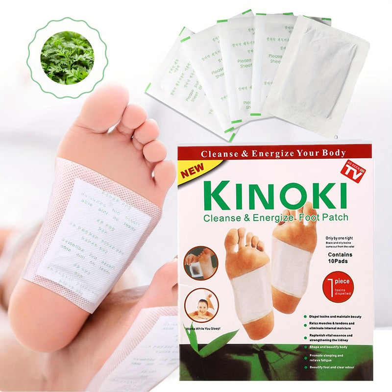 Kinoki Foot Care Pads – Natural Herbal Sleep-Time Patches Pack of 10